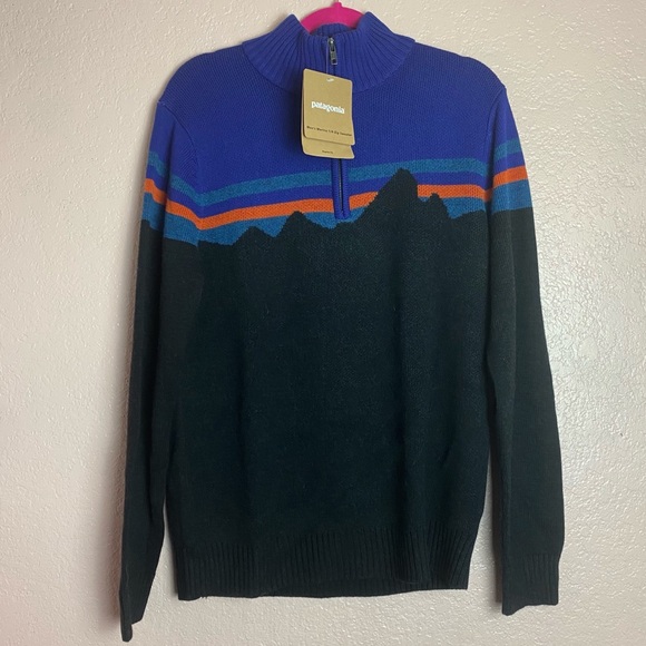 Men’s Patagonia Fitz Roy Merino 1/4 Zip Sweater - Picture 2 of 9